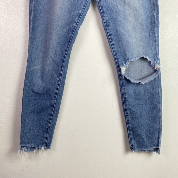 MOTHER The Stunner Zip Ankle Step Fray Exposed Secret Sister Jeans 27 Raw Hem - Picture 4 of 13